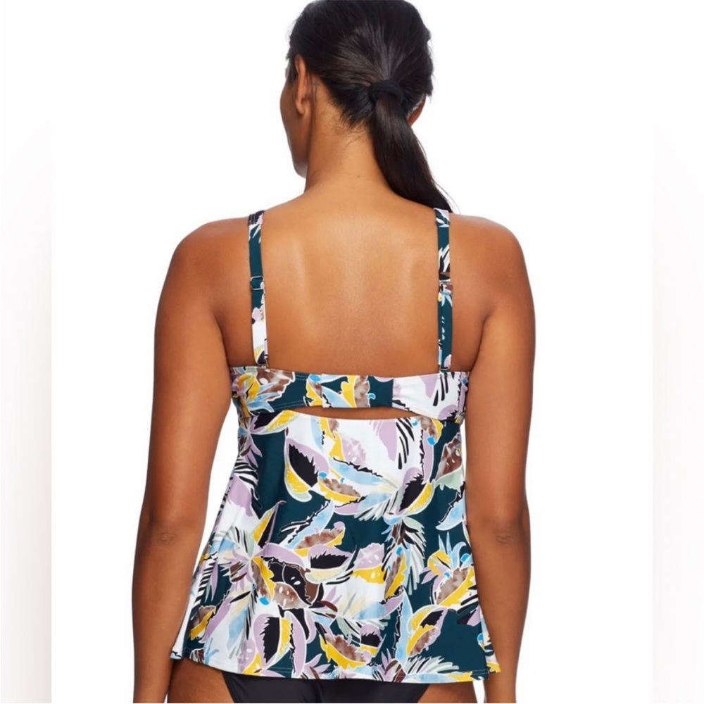 Birdsong Wanderlust Tie Front Underwire Bra Sized Tankini Top 32-DD/E US NWT - Picture 5 of 14
